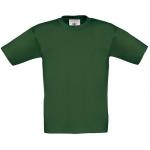 Detské tričko B&C Exact 150 - tmavo zelené