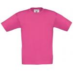 Detské tričko B&C Exact 150 - tmavo ružové
