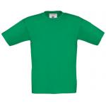 Detské tričko B&C Exact 150 - stredne zelené