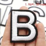 Nášivka nažehlovací písmeno B 5 cm - bílá