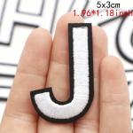 Nášivka nažehlovací písmeno J 5 cm - bílá