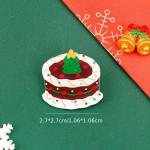 Odznak (pins) Vianoce Tortu 2,7 x 2,7 cm - hnedý-biely