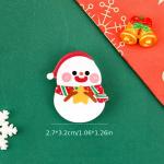 Odznak (pins) Vánoce Sněhulák 3,2 x 2,7 cm - bílý
