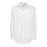 Pánska keprová košeľa B&C Sharp s dlhým rukávom - biela