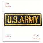 Nášivka nažehľovacia US Army 3,5 x 10,2 cm 2 ks - čierna-zlatá