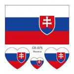Sada 4 tetovanie vlajka Slovensko 6x6 cm 1 ks