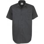 Pánska keprová košeľa B&C Sharp s krátkym rukávom - tmavo sivá