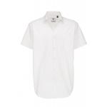 Pánska keprová košeľa B&C Sharp s krátkym rukávom - biela