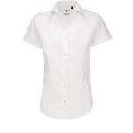 Dámská keprová košile B&C Sharp s krátkým rukávem - bílá