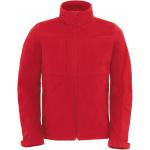 Pánska softshellová bunda s kapucňou B&C Hooded Softshell - červená