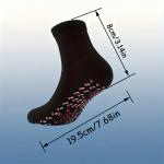 Samozahřívací turmalínové masážní ponožky dámské - černé