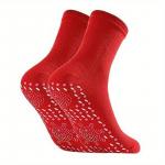 Samozahřívací turmalínové masážní ponožky dámské - červené