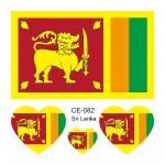 Sada 4 tetovanie vlajka Srí Lanka 6x6 cm 1 ks
