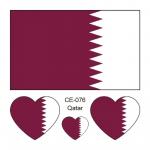 Sada 4 tetovanie vlajka Katar 6x6 cm 1 ks
