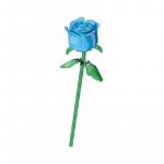 Stavebnica v tvare kvety Ruže - modrá-zelená
