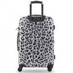 Cestovní kufr Tucci 0158 Leopards 57-77 L - šedý-černý