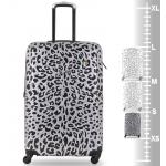 Cestovní kufr Tucci 0158 Leopards 33 L - šedý-černý