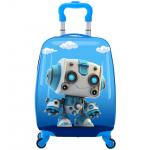 Detský kufor Tucci Kids Robot 25 L - modrý