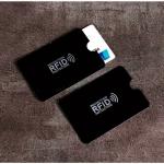 Bezpečnostný obal na kartu blokujúcu RFID a NFC platby 5 ks - čierny