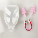Set pro plavce Bist Swim (kolíček na nos, špunty do uší) - průhledný-růžový
