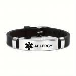 Náramok na ruku Bist Medical Allergy - čierny