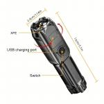 USB LED svietidlo dobíjacie Bist Burst Irradiation - čierna