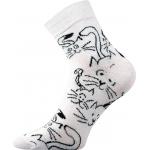 Ponožky dámske Boma Xantipa 31 Mačky - biele
