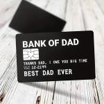 Vtipná platobná karta Bank of Dad - čierna
