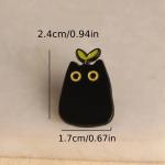 Odznak (pins) Čierna mačka 2,4 x 1,7 cm - čierny