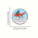 Odznak (pins) Mindset is Everything 2,9 x 2,9 cm - farebný