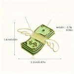 Odznak (pins) Létající dolar 1,6 x 2,2 cm - zelený-hnědý
