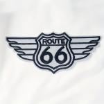Nášivka nažehľovacia Route 66 5,4 x 11,5 cm - biela-čierna