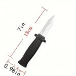 Nôž plastový detský so zasúvacím ostrím 18 cm - čierna