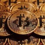 Pamätné mince Bitcoin 4 cm - zlatá