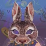 Maska zajačika Bist Rabbit - hnedá