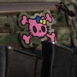 Nášivka M-Tac Hello Skull Kitty - růžová-multicam