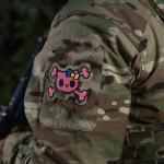 Nášivka M-Tac Hello Skull Kitty - růžová-multicam