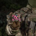 Nášivka M-Tac Hello Skull Kitty - ružová-multicam