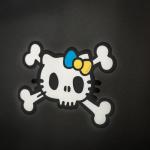 Samolepka M-Tac Hello Skull Kitty - biela
