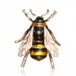 Brož (odznak) barevná Včela 3,5 x 2,6 cm - žlutá