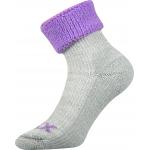 Ponožky dámské termo Voxx Quanta - šedé-fialové