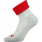 Ponožky dámské termo Voxx Quanta - šedé-červené