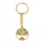 Kľúčenka so symbolom Strom života 5,5 x 4 cm - zlatá