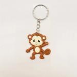 Kľúčenka so symbolom Opičky 9 x 3,8 cm - hnedá