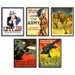 Sada 5 plagátov s armádnymi motívmi 2. svetovej vojny 25x20 - farebná