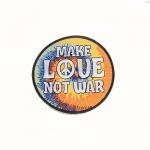 Nášivka nažehlovací Make Love Not War - barevná