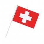 Vlajka Švajčiarsko 14 x 21 cm na plastovej tyčke
