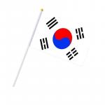 Vlajka Jižní Korea 14 x 21 cm na plastové tyčce
