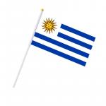 Vlajka Uruguay 14 x 21 cm na plastové tyčce