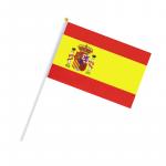 Vlajka Španělsko 14 x 21 cm na plastové tyčce